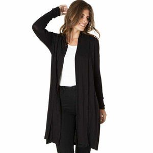 Yest Yessica Women's Long Cardigan Sweater Black Size 10
